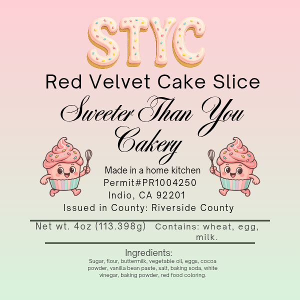 Red Velvet Cake Slice