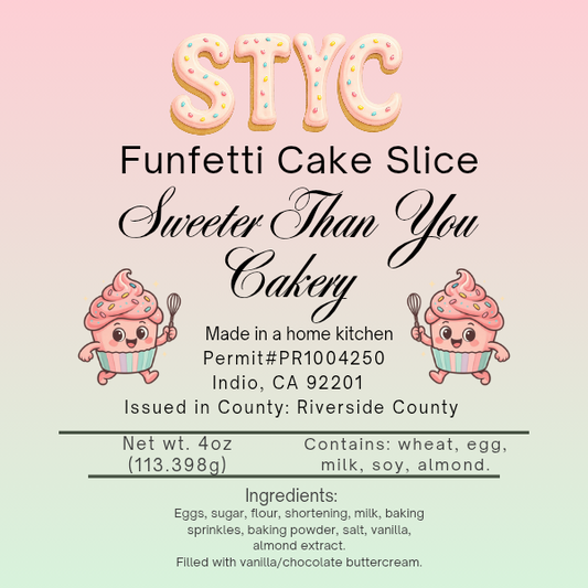 Funfetti Cake Slice