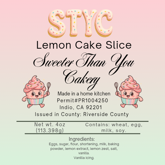 Lemon Cake Slice