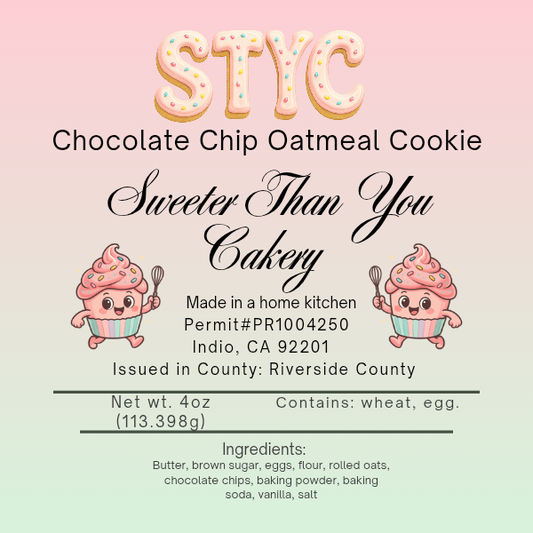 Chocolate Chip Oatmeal Cookie