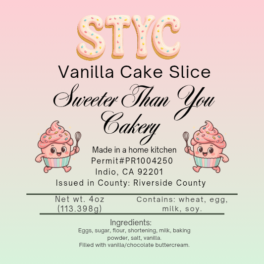 Vanilla Cake Slice